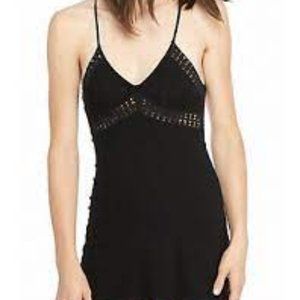 NWT Free People Sweet Talker Crochet Slip -- Black